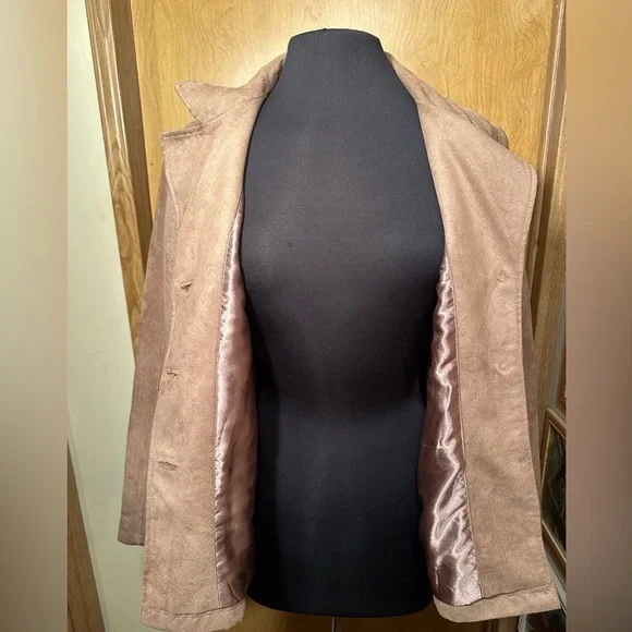 Chico's Belted Faux Suede Jacket Size 2 Large - Picture 3 of 12